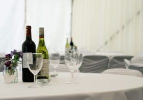 wine bottle kept ready to serve as part of wedding catering in perth